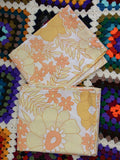 Vintage 1970's Flower Power Pillow Cases Pair - Penny Bizarre - 1
