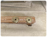 VINTAGE 1950’s RENATA ART DECO GOLD PATENT LEATHER CLUTCH BAG HANDBAG