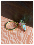 CUTE VINTAGE RETRO MINI 3D SCOOTER MOD ENAMEL PINK WHITE KEYRING KEYCHAIN