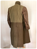 VINTAGE 50’s BRITISH UK ARMY KHAKI MILITARY GREATCOAT GREAT COAT OVERCOAT COLDSTREAM GUARDS 40-41R