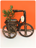 VINTAGE 70’s CANE WICKER BAMBOO BICYCLE TRICYCLE BIKE PLANTER PLANT HOLDER STAND