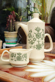 1970's Royal Worcester Palissy Coffee Pot & Creamer / Milk Jug - Penny Bizarre - 3