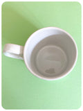 VINTAGE 1960’s 70’s MID CENTURY PURPLE GREEN PAISLEY PATTERN MUG CUP GLO-WHITE IRONSTONE ALFRED MEAKIN ENGLAND