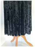 VINTAGE 80’s HIGH WAISTED INDIAN BLACK CRUSHED VELVET GYPSY BOHO MAXI SKIRT UK8-12