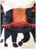 VINTAGE 70’s THAI COTTON ELEPHANT PRINT KAFTAN MAXI DRESS 10-12