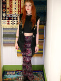 Vintage Black Suede Fringe Tassel Beads & Feathers Waistcoat Gilet - Penny Bizarre - 2