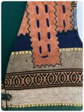 VINTAGE 90s SUEDE TAPESTRY INDIAN WAISTCOAT BOHO HIPPIE UK14-16