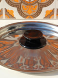 1970's Brown Floral Enamel Medium Saucepan - Penny Bizarre - 4
