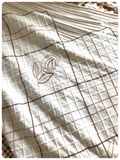 VINTAGE 1950’s 1960’s CANDLEWICK BEDSPREAD FITTED VALANCE THROW BROWNS WHITE DOUBLE BED BOHO