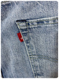 LEVI LEVIS BLUE DENIM 501 CT CUSTOM TAPERED FIT JEANS W36-37 L32