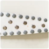 VINTAGE 80’s WIDE WHITE LEATHER AZTEC STUDDED CINCH WAIST BELT 8-10