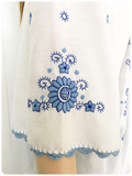 VINTAGE 1970’s EMBROIDERED PEASANT GYPSY BLOUSE BOHO TOP UK8-14