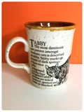 VINTAGE 1970’s/1980’s TABBY CAT CUP MUG BROWN CREAM MADE IN WALES