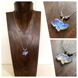 HAND CRAFTED VINTAGE INDIAN LUCKY ELEPHANT GEMSTONE PENDANT NECKLACE SILVER PLATED CHAKRA HEALING
