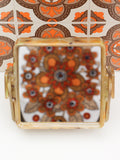 1970's Marble Effect Vanity Shaving Wall Mirror Square - Penny Bizarre - 2