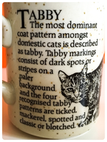 VINTAGE 1970’s/1980’s TABBY CAT CUP MUG BROWN CREAM MADE IN WALES