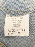 VINTAGE 90’s LEE RIDERS DISTRESSED BLUE DENIM GILET VEST TRUCKER WAISTCOAT JACKET UK6-8