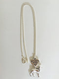 Silver Plated Whippet Greyhound Lurcher Sighthound Best Friend Heart Necklace