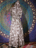 Vintage 1970s Paisley Hooded Maxi Dress Duster Coat - Penny Bizarre - 10