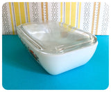 VINTAGE 1960’s 70’s JAJ PYREX CARNABY TEMPO LIDDED RETRO FLORAL BUTTER DISH