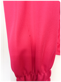VINTAGE 70’s BRIGHT SHOCKING PINK RUFFLE BLOUSE TOP UK 8-10