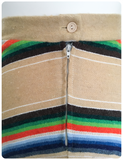 VINTAGE 70’s HIGH WAISTED RAINBOW CHEVRON A-LINE BOHO SKIRT UK10