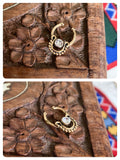 GOLD CLEAR CRYSTAL TRIBAL INDIAN HORSESHOE NON PIERCED CLIP ON FAKE SEPTUM RING