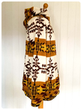 RETRO 90s FREE NATURE AZTEC POLAR FLEECE FESTIVAL OVERSIZED HOODIE TOP XL