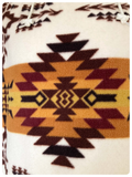 RETRO 90s FREE NATURE AZTEC POLAR FLEECE FESTIVAL OVERSIZED HOODIE TOP XL