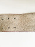 VINTAGE 80’s WIDE DEEP TAN LEATHER CINCH WAIST BELT