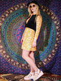 Black Velvet Cropped Vintage 70's Waistcoat - Penny Bizarre - 3