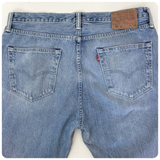 LEVI LEVIS BLUE DENIM 501 CT CUSTOM TAPERED FIT JEANS W36-37 L32
