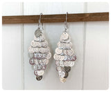 VINTAGE INDIAN SILVER MULTI COIN DISC ROUND CHANDELIER WATERFALL DANGLE DROP EARRINGS