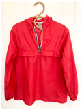 VINTAGE 1970s RED K WAY WINDBREAKER PACAMAC RAIN COAT JACKET POCKET KIDS YOUTH 12-13 YEARS