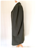 VINTAGE 50’s 60’s DARK GREEN GABARDINE MAC RAINCOAT JACKET MOD COAT OVERCOAT L XL