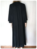 VINTAGE 1970’s BLACK EMBROIDERED BEADED MAXI GODDESS DRESS UK8-12