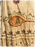 VINTAGE INDIAN COTTON EMBROIDERED TAPESTRY SARONG WRAP MAXI SKIRT