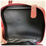 VINTAGE 1960’s 70’s CONSTELLATION FAUX LEATHER BURGUNDY OXBLOOD LUGGAGE WEEKEND BAG CASE