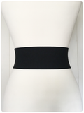 VINTAGE 80’s WIDE BLACK ELASTIC CINCH WASPIE WAIST BELT STUDDED STARS BUCKLE