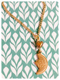 VINTAGE ANTIQUE GOLD BRASS BEST FRIENDS BFF HEART NECKLACE SET 2 NECKLACES FRIENDSHIP GIFT