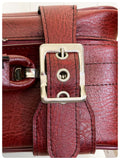 VINTAGE 1960’s 70’s CONSTELLATION FAUX LEATHER BURGUNDY OXBLOOD LUGGAGE WEEKEND BAG CASE