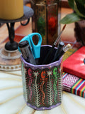 Nepalese Hand Painted Pen Holder - Penny Bizarre - 1