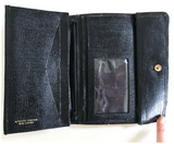 VINTAGE 1970’s BLACK GENUINE LEATHER LARGE PURSE