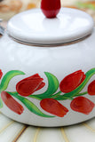 Kitsch Vintage Tulip Enamel Kettle - Penny Bizarre - 2