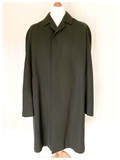 VINTAGE 50’s 60’s DARK GREEN GABARDINE MAC RAINCOAT JACKET MOD COAT OVERCOAT L XL