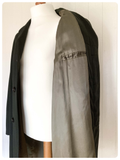 VINTAGE 50’s 60’s DARK GREEN GABARDINE MAC RAINCOAT JACKET MOD COAT OVERCOAT L XL