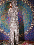 Vintage 1970s Paisley Hooded Maxi Dress Duster Coat - Penny Bizarre - 12