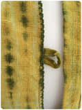 VINTAGE THAI COTTON GREEN MUSTARD TIE DYE WAISTCOAT BOHO HIPPIE UK8-10