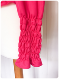 VINTAGE 70’s BRIGHT SHOCKING PINK RUFFLE BLOUSE TOP UK 8-10