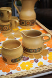 1970's Kiln Craft Bacchus Milk Jug / Creamer & Sugar Bowl - Penny Bizarre - 1